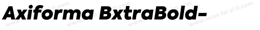 Axiforma BxtraBold字体转换